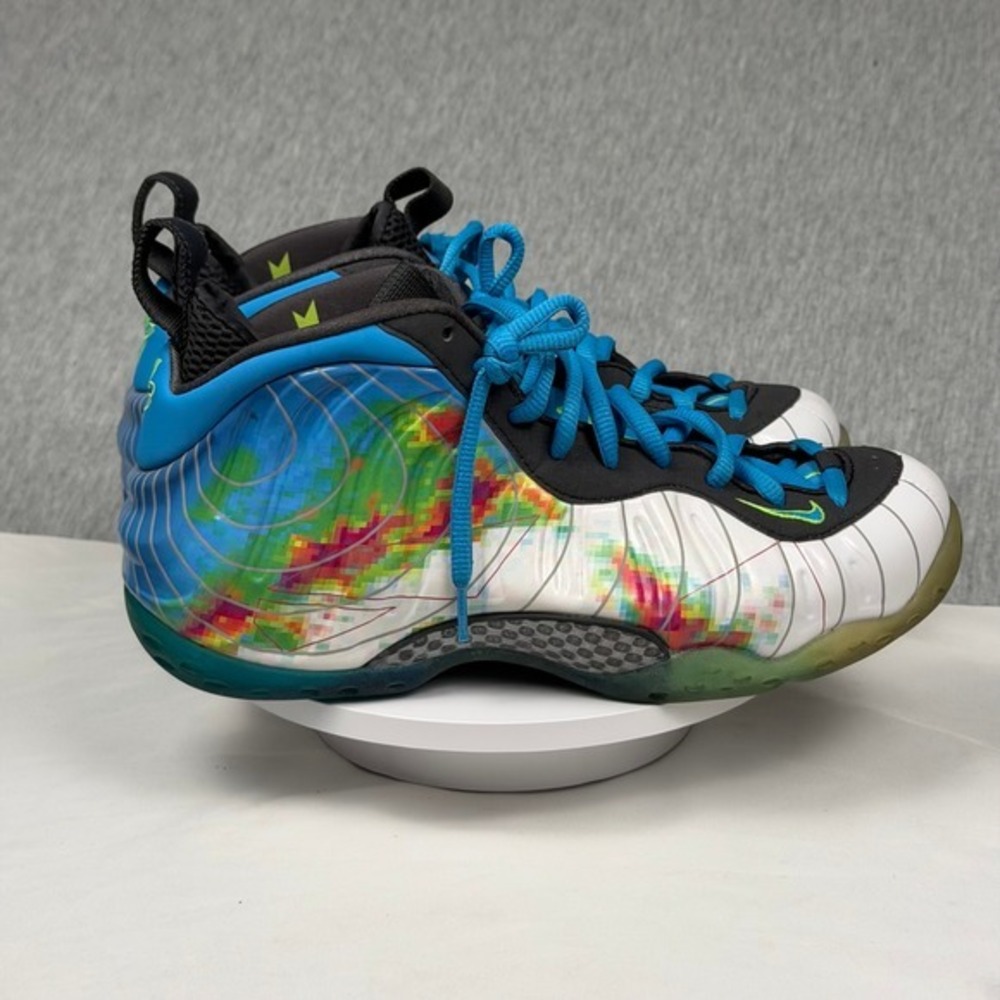 Nike Air Foamposite One Weatherman White Blue Multi 575420-100 Mens Size 8 - Picture 3 of 12